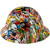 Sticker Bomb Hyrdro Dipped Hard Hats Full Brim Style