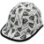 Don't Tread On Me White Hydro Dipped Cap Style Hard Hat Edge Oblique Left