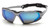 Pyramex Highlander Safety Glasses ~ Silver/Black Frame - Ice Blue Mirror Anti-Fog Lens