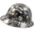 Real Zombie Hydro Dipped Hard Hats Full Brim Style - White