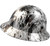 Tattoo Silver Hydro Dipped Hard Hats Full Brim Style