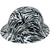 Zebra White Hydro Dipped Hard Hats Full Brim - Right