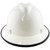 MSA V-Gard Full Brim Hard Hats with Fas-Trac Suspensions White - with Protective Edge