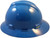 MSA V-Gard Full Brim Hard Hats with Fas-Trac Suspensions Blue