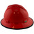 MSA V-Gard Full Brim Hard Hats with Fas-Trac Suspensions Red - with Protective Edge