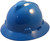 MSA V-Gard Full Brim Hard Hats with Staz-On Suspensions Blue