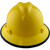 MSA V-Gard Full Brim Hard Hats with Staz-On Suspensions Yellow - with Protective Edge