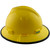 MSA V-Gard Full Brim Hard Hats with Staz-On Suspensions Yellow - with Protective Edge