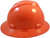 MSA V-Gard Full Brim Hard Hats with Staz-On Suspensions Hi Viz Orange