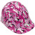 Pink Camo Hydro Dipped Cap Style Hard Hat - Oblique Right