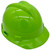 MSA V-Gard Cap Style Hard Hats with Fas-Trac Suspensions Lime Green - Oblique Right