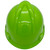 MSA V-Gard Cap Style Hard Hats with Fas-Trac Suspensions Lime Green - Back