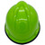 MSA V-Gard Cap Style Hard Hats with Fas-Trac Suspensions Lime Green - Edge Back