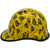 Don't Tread on Me Yellow Hydro Dipped Cap Style Hard Hat Edge Left
