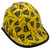 Don't Tread on Me Yellow Hydro Dipped Cap Style Hard Hat Edge Oblique Right