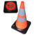 28 Inch Pack and Pop Incident Cones With Light 5 Packs