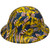 Don't Tread on Me Design Hydro Dipped Hard Hats Full Brim - Right