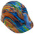 Oil Spill Design Hydro Dipped Hard Hats Cap Style - Oblique Right