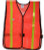 Orange PVC Coated Safety Vests with 1 Inch Lime Stripes Pic 3