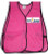 Pink Multi Color Safety Vests Imprinting Front