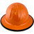 Skullbucket Aluminum Full Brim Hardhats ~ Orange with Protective Edge ~ Front