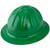 Skullbucket Aluminum Full Brim Hardhats ~ Green ~ Oblique