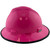 MSA V-Gard Full Brim Hard Hats with Fas-Trac Suspensions Hot Pink - with Protective Edge