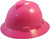 MSA V-Gard Full Brim Hard Hats with Staz On Suspensions Hot Pink Oblique