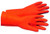 Orange Flock Lined Latex Thick 28 mil Gloves Pic 1