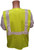 Lime SURVEYOR Safety Vest CLASS 2 with Silver Stripes Back