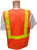 Orange MESH SURVEYOR Safety Vests CLASS 2 with Lime Stripes Back