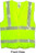 ANSI 2004 Sleeveless Class 2 Double Stripe LIME Safety Vests - Silver Stripes pic 5