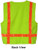 Lime Surveyors Safety Vest with Orange Stripes and Pockets Pic 3