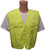 Lime Plain Solid Material Safety Vests with Pockets Front