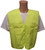 Lime Plain Solid Material Safety Vests with Pockets Front