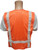 Orange MESH Surveyors Safety Vest with Silver Stripes and Pockets Back