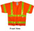 ANSI 2004 SLEEVED Class 3 Double Stripe Orange Safety Vests - Lime Stripes pic 2