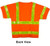 ANSI 2004 SLEEVED Class 3 Double Stripe Orange Safety Vests - Lime Stripes pic 1