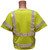 ANSI 2004 SLEEVED Class 3 Double Stripe MESH LIME Safety Vests - Silver Stripes Back pic