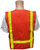 Surveyors Safety Vest Orange with Lime Stripes Back