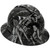 Bad Bones Hydro Dipped Hard Hats Full Brim Style ~ Oblique Right