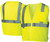 Pyramex Class 2 Hi-Vis Mesh Lime Safety Vests w/ Silver Stripes