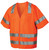 Pyramex Class 3 Hi-Vis Mesh Orange Safety Vests w/ Silver Stripes  ~ Front View