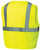 Pyramex Class 2 Hi-Vis Mesh Lime Safety Vests w/ Silver Stripes ~ Back View