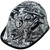 Hot Rod Hydro Dipped Hard Hats ~ Oblique View With Edge