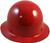 MSA Skullgard Full Brim Hard Hat with FasTrac III Ratchet Suspension - Red  Front View