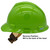 MSA V-Gard Cap Style Hard Hats with Swing Suspensions HiViz Lime - Reverse Position