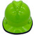 MSA V-Gard Cap Style Hard Hats with Swing Suspensions HiViz Lime - Edge Front