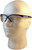 Jackson Nemesis Metallic Blue Frame Safety Glasses with Fog Free Clear Lens ~ Left Side View