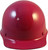 MSA Skullgard  (LARGE SHELL) Cap Style Hard Hats with Ratchet Suspension - Raspberry  Color - Front View